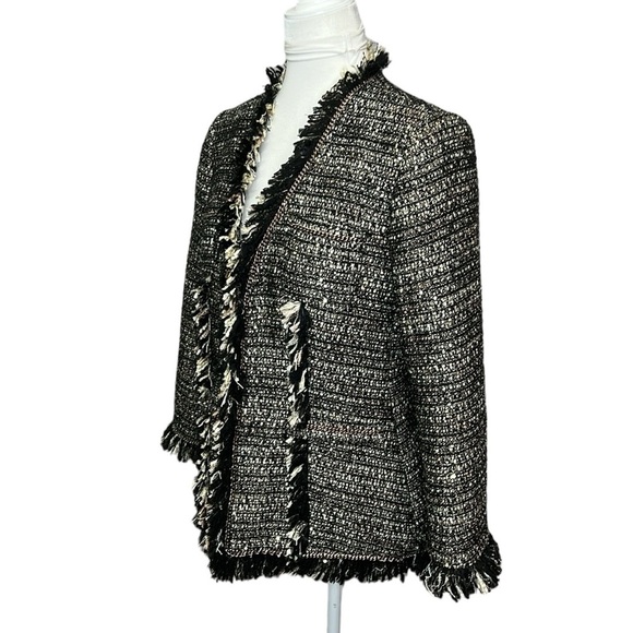 Boston Proper Tweed Chain Trim Blazer - Picture 2 of 6